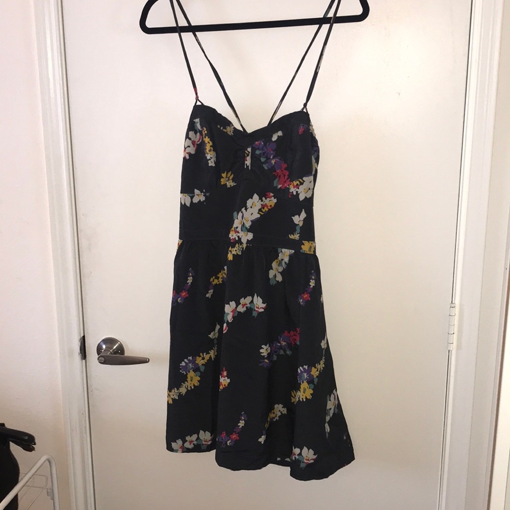 Floral Sun Dress with Smocked Back and Tie Detail